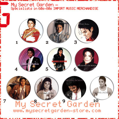 Michael Jackson - Portrait  Pinback Button Badge Set 1a or 1b( or Hair Ties / 4.4 cm Badge / Magnet / Keychain Set )